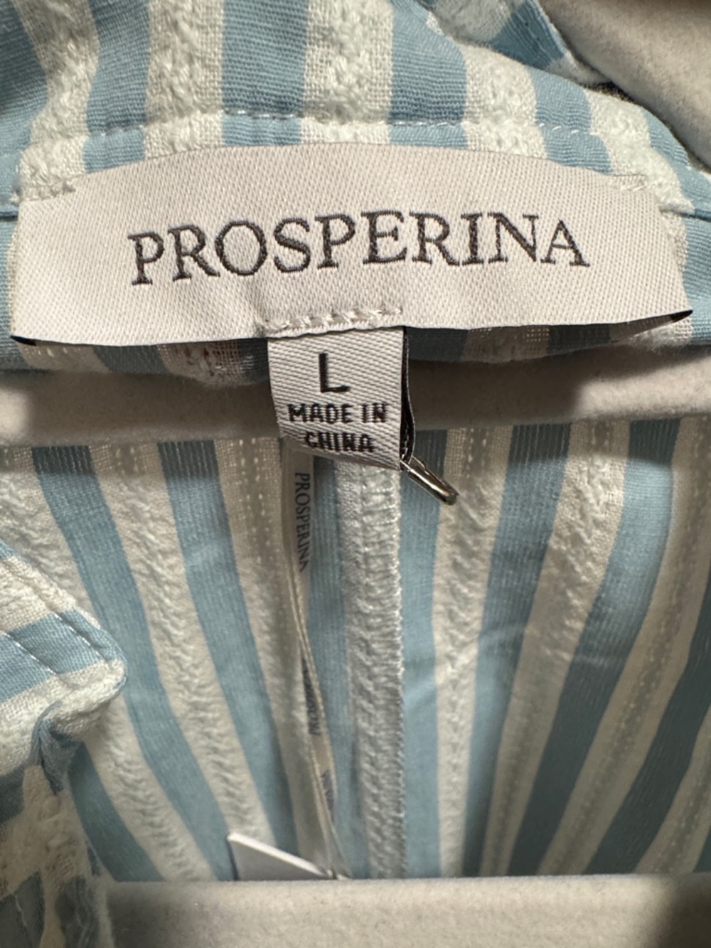 🆕 Aqua Blue/White Stripe Belted Romper - L - Picture 5 of 11